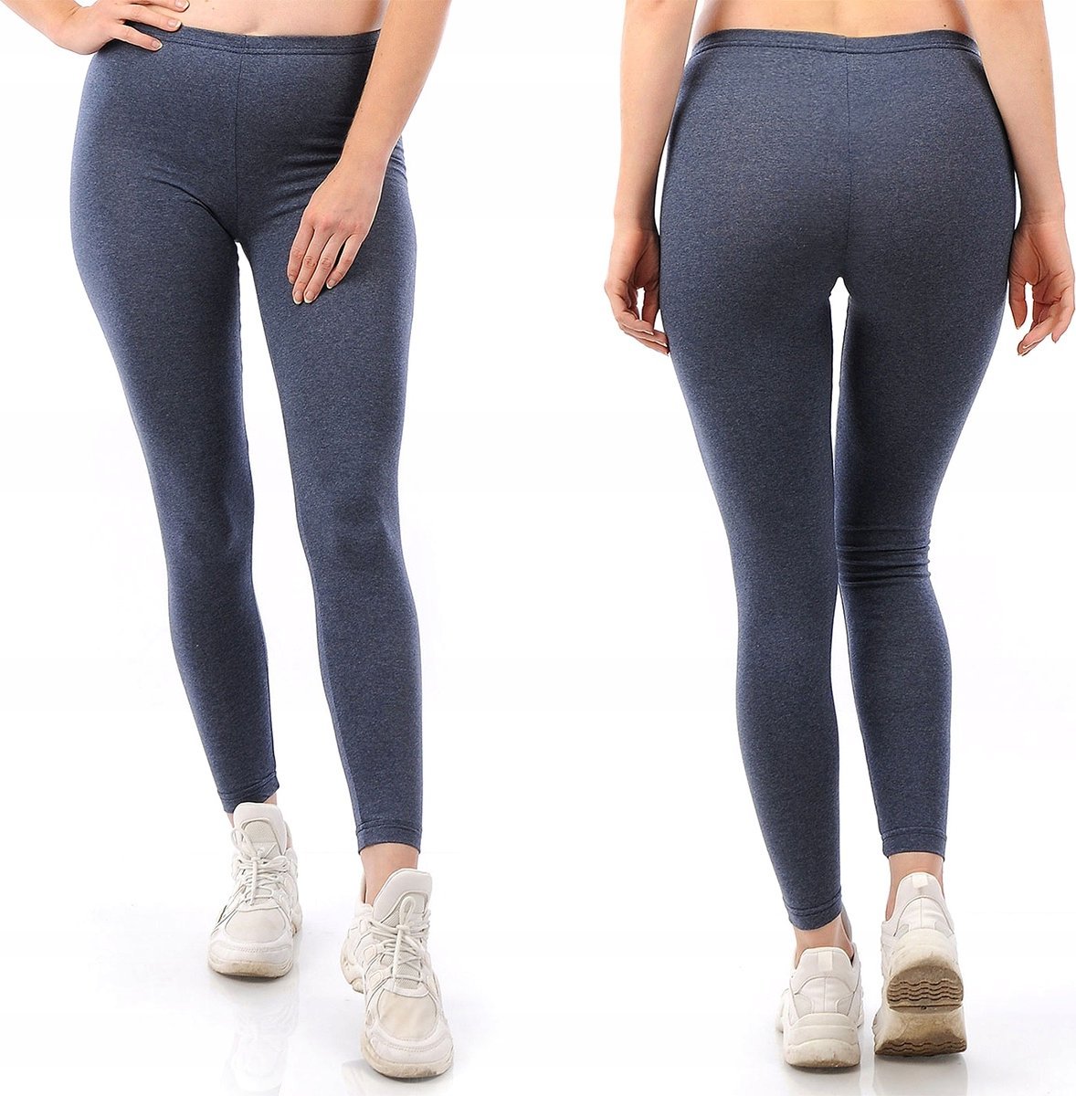 Legginsy damskie długie Polskie Getry Bawełniane Jeans XXL