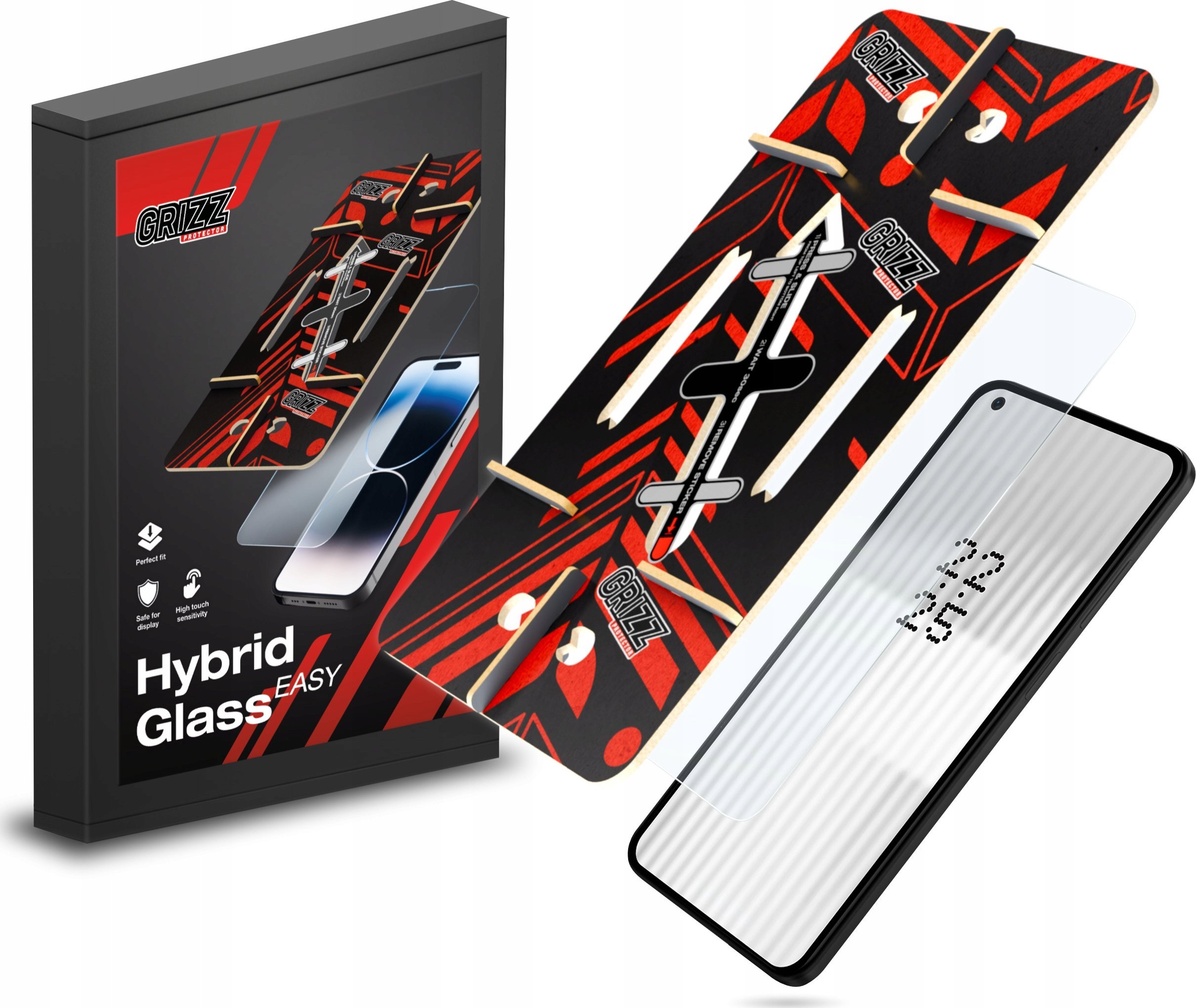 GrizzGlass Szkło hybrydowe HybridGlass Easy do Nothing Phone 1