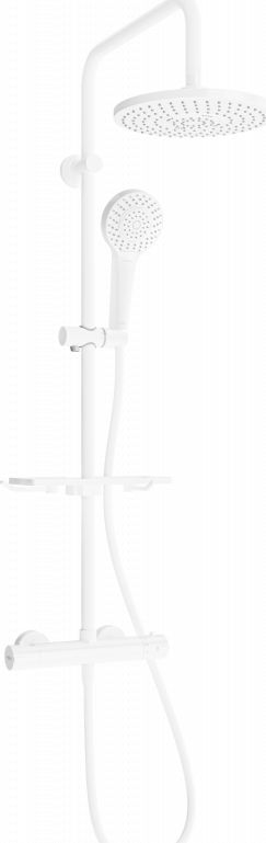 Zestaw prysznicowy Mexen Mexen KT05 zestaw prysznicowy natynkowy z deszczownicą i baterią termostatyczną, biały - 771500593-20