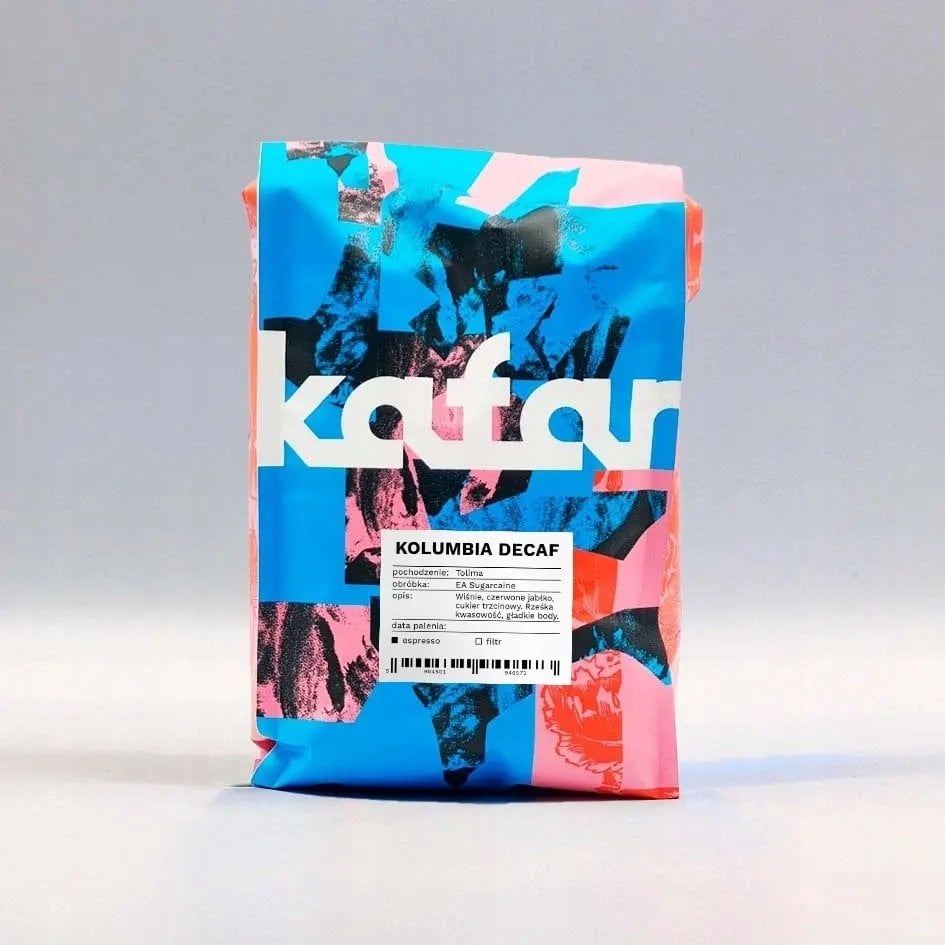 Kawa ziarnista Kafar Kawa ziarnista Kolumbia Decaf 1kg - bez kofeiny