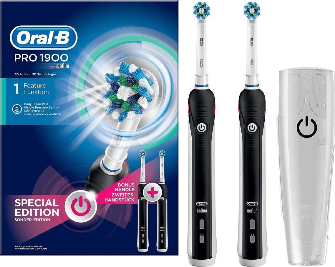 Szczoteczka Oral-B Pro 1900 2 szt. Czarna