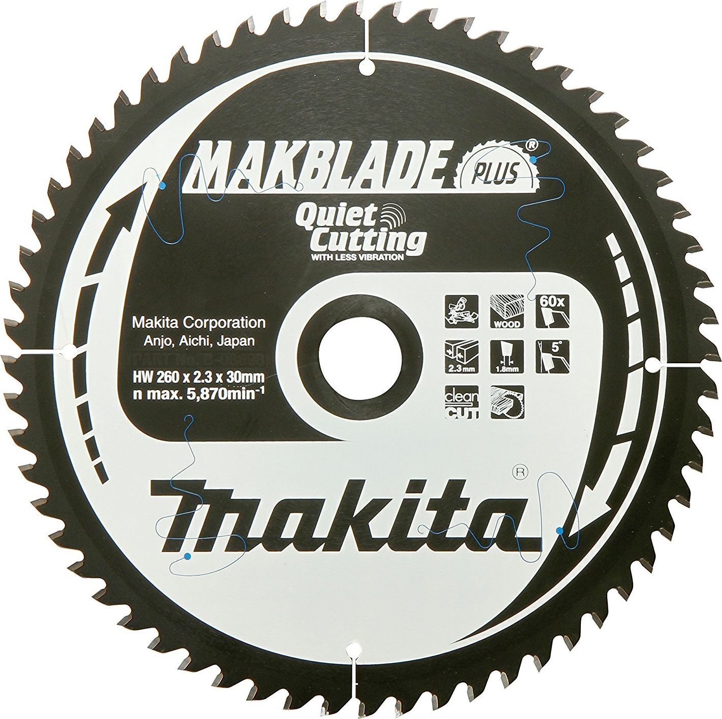 Makita Makita Makblade Plus circular saw blade 260x30mm 40Z - B-32487