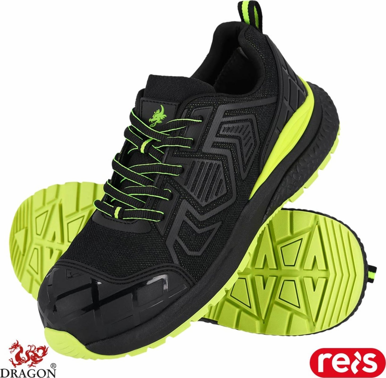 R.E.I.S. BCTANG-P S1 PS SR - Półbuty bezpieczne ochronne TANG podnosek kompozyt wkładka kevlar dziany materiał tekstylny połączony z TPU podeszwa ant