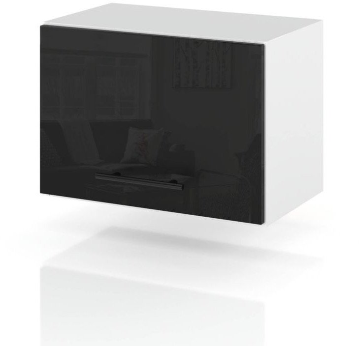 Szafka Kuchenna Wisząca Okapowa Modulowa 50cm Spremium Czarny Połysk