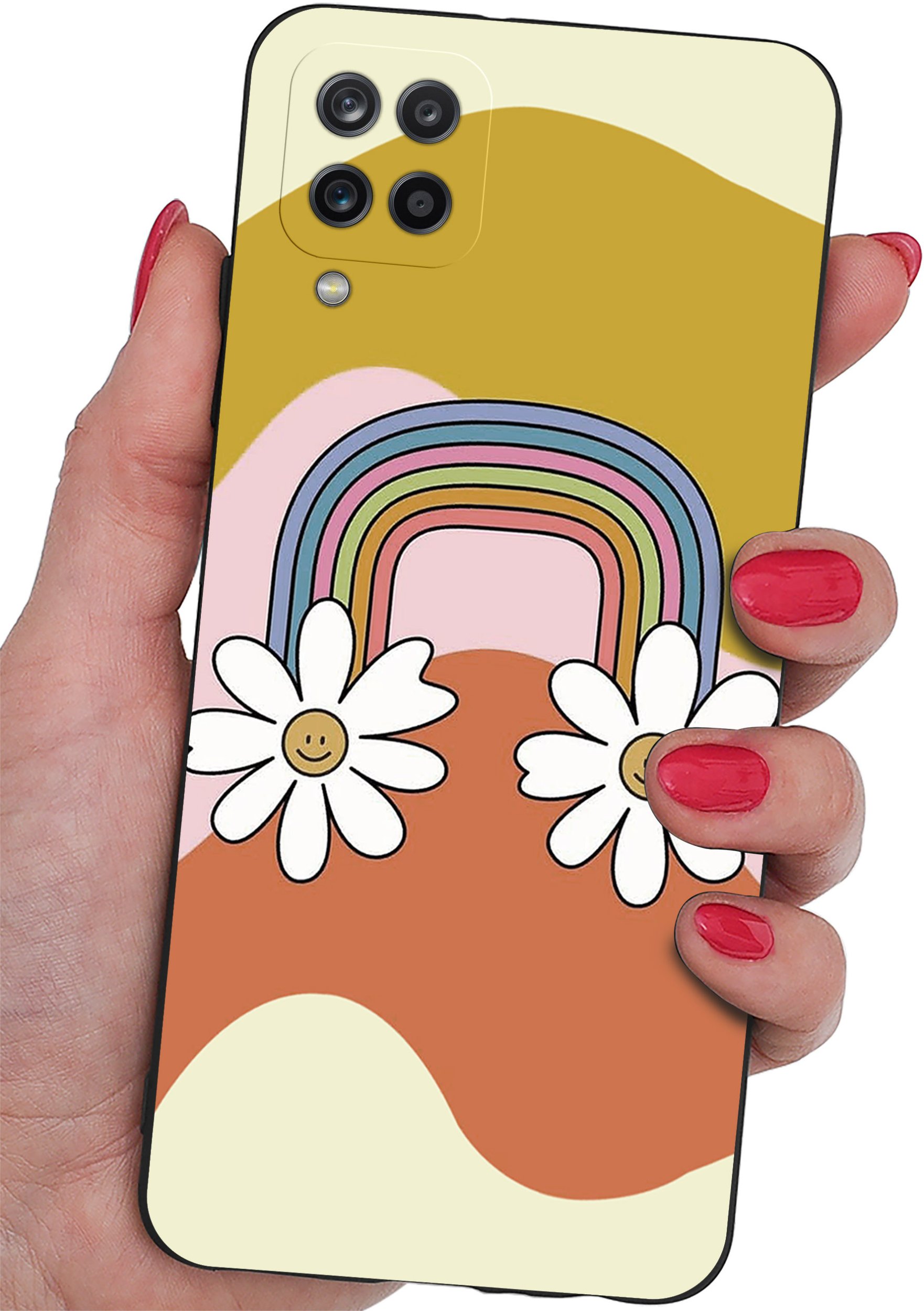 Etui do Samsung Galaxy A12|M12 WZORY |SILIKONOWE MATT CASE + SZKŁO 9H