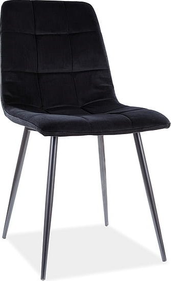 SIGNAL MEBLE Krzesło MILA MATT VELVET czarne SIGNAL