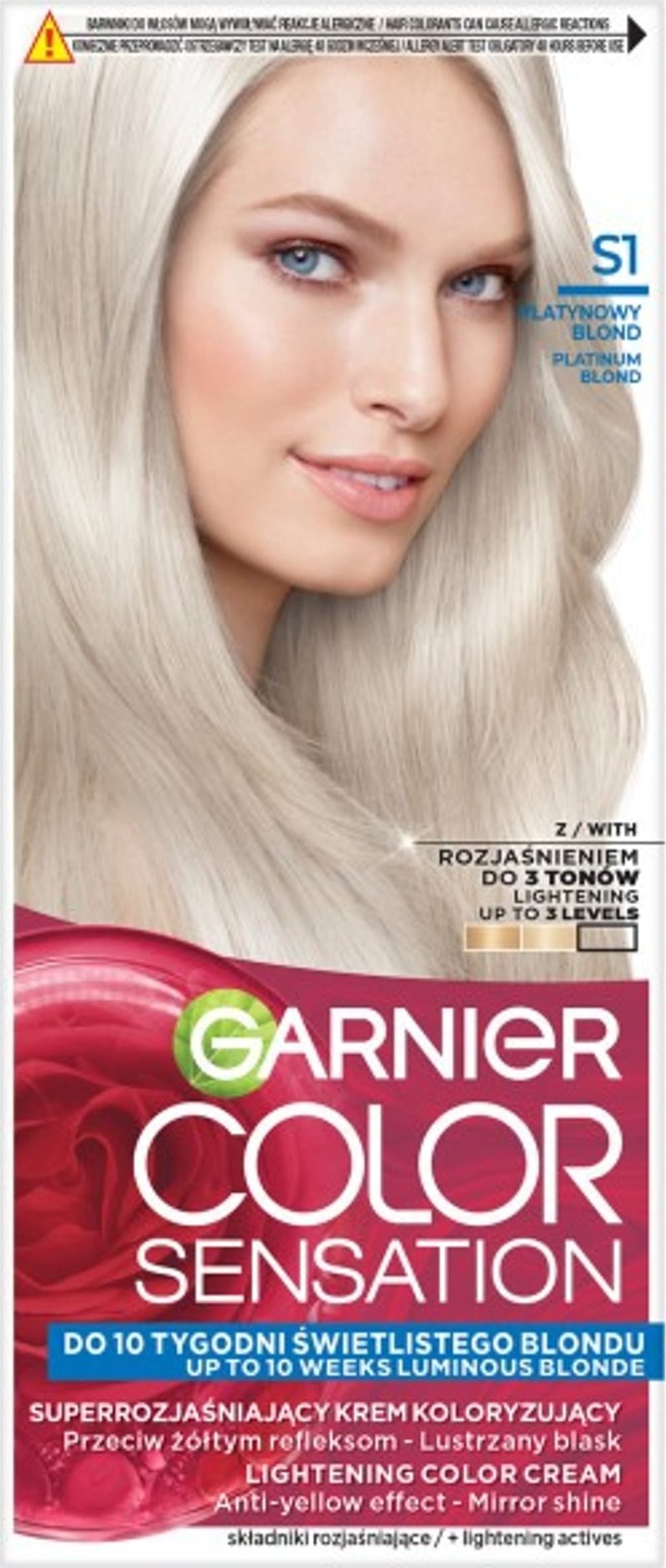 Garnier GARNIER Color Sensation Krem koloryzujący nr S1 - Platynowy Blond 1op.