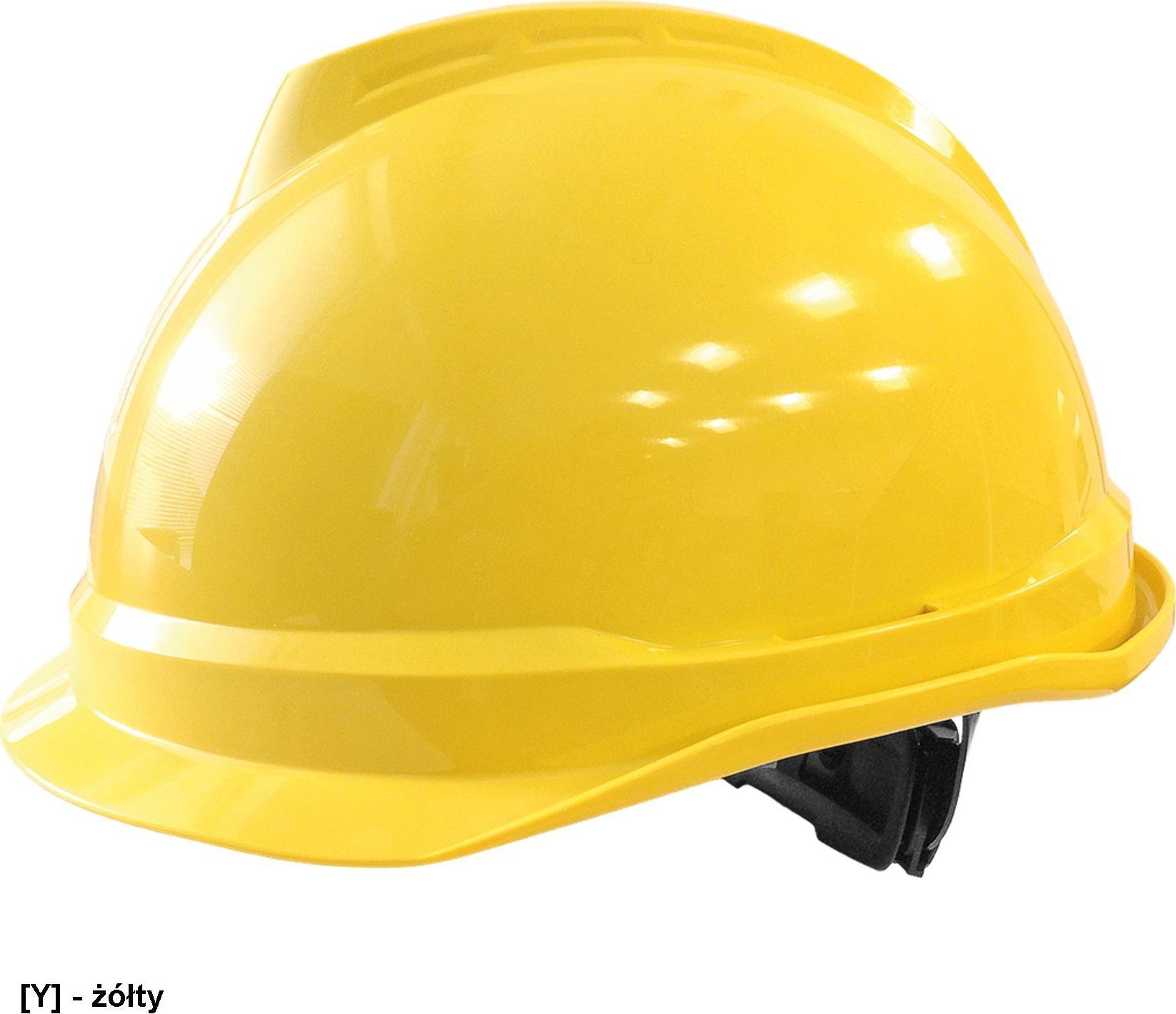 R.E.I.S. MSA-KAS-VG520 - hełm ochronny z krótkim daszkiem, ABS, odporny do - 30C - żółty