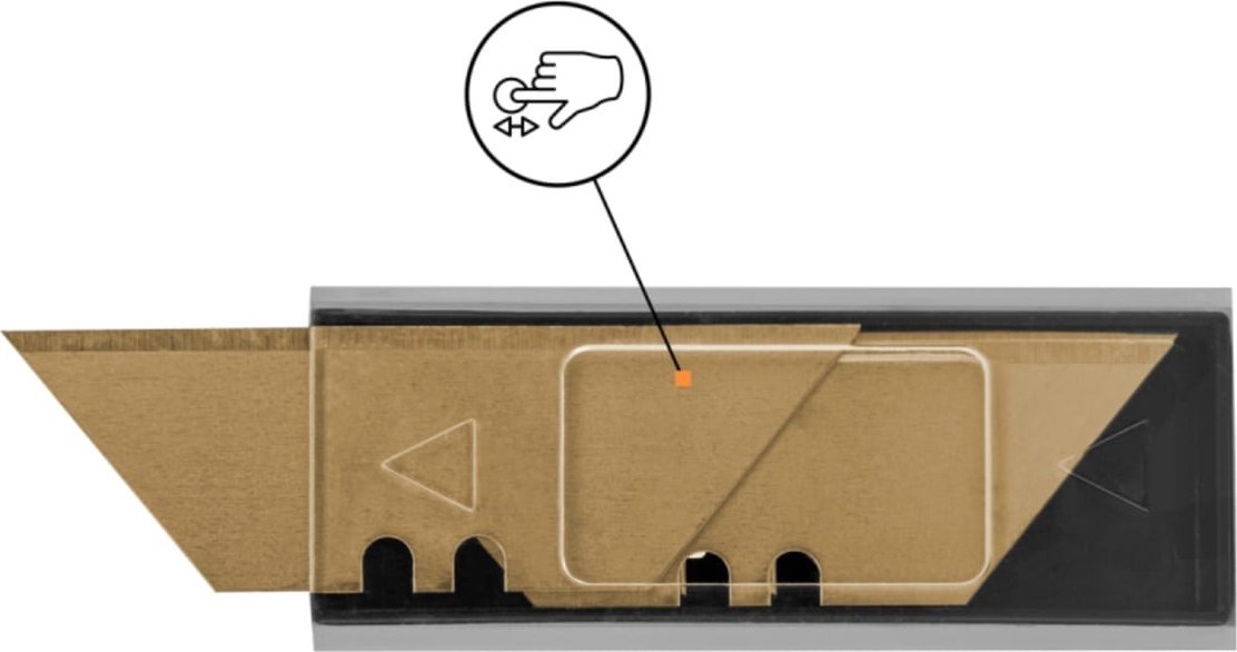 OSTRZA TRAPEZOWE DIY-KN1902BG/10B 19mm BRADAS
