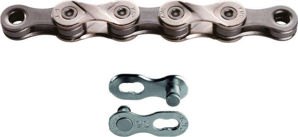 Shimano Łańcuch KMC X-9 114-ogniw 9-rzędowy szary z zapinką box Uniwersalny