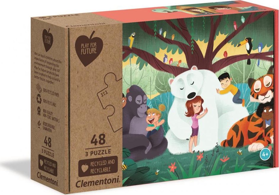 Clementoni Puzzle 3x48 Play For Future Fantasyland