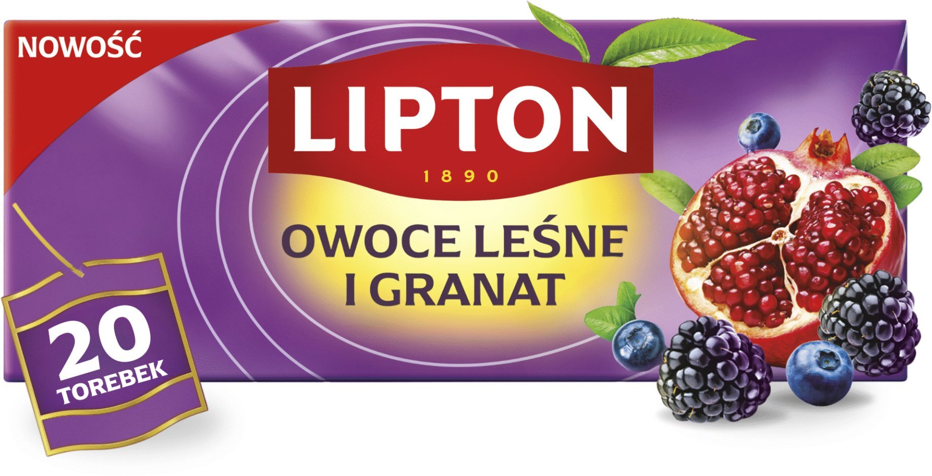 Lipton Herbata owocowa Owoce leśne i granat 20 torebek