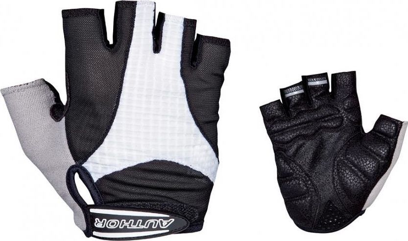 Author Rękawiczki kolarskie Author Men Elite Gel czarno-białe XL uniwersalny