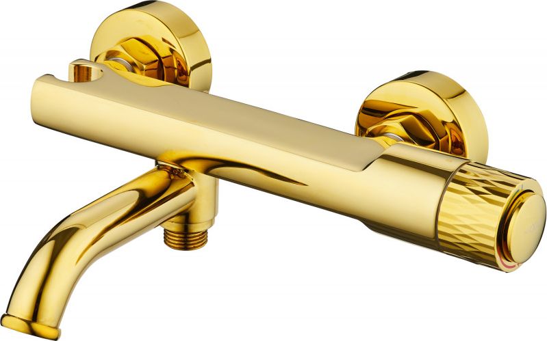 Bateria wannowa Mexen Diamond ścienne złoty