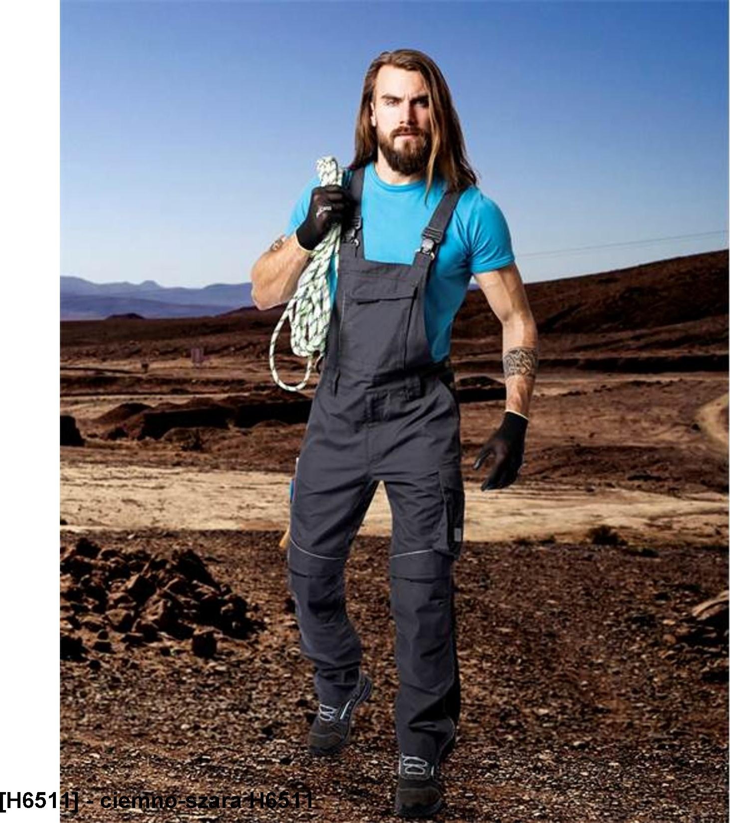 Ardon ARDON URBAN+ - Spodnie ogrodniczki ARDONURBAN+ khaki skrócone - ciemno-szara H6511 S