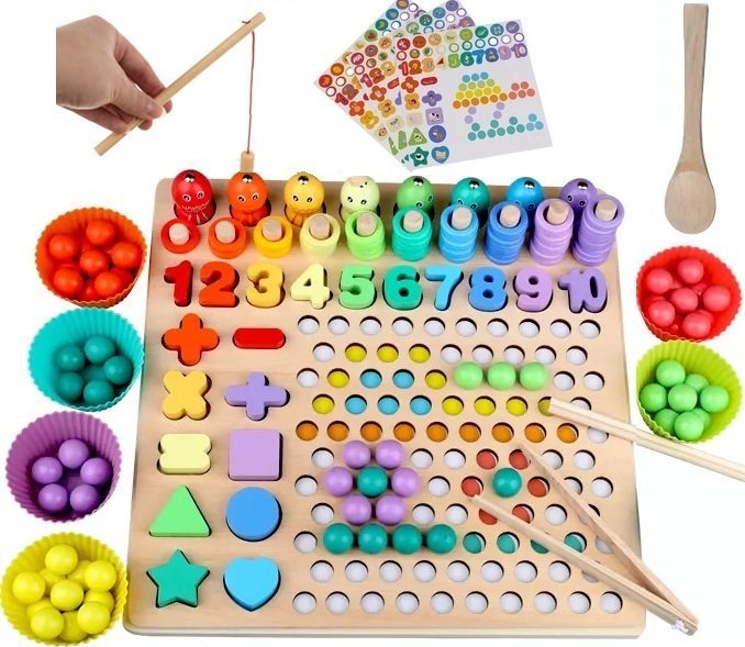 Maxy Drewniana Układanka - Koraliki