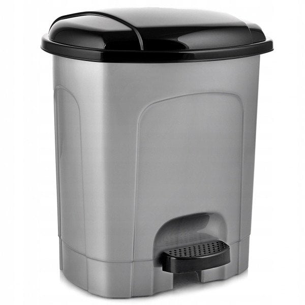 Kosz Pojemnik na Śmieci Odpady Pojemny z Pedałem Plastikowy Szary ORION 50l