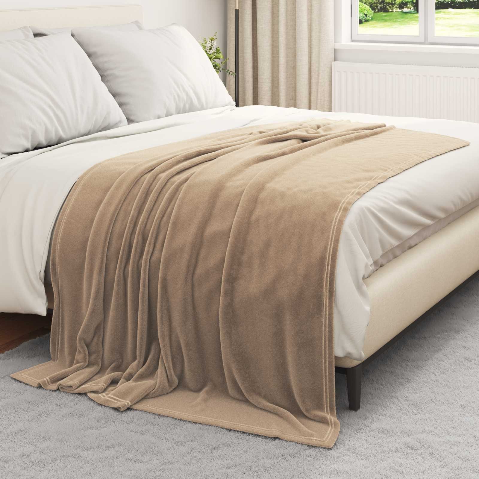vidaXL Koce narzutowe 6 pcs Camel 150 x 200 cm Polar