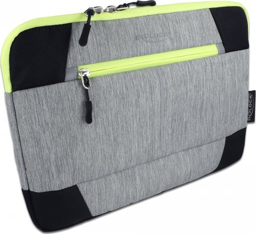 DeLOCK 18410 torba na laptop 33,8 cm (13.3") Etui kieszeniowe Czarny, Szary, Żółty