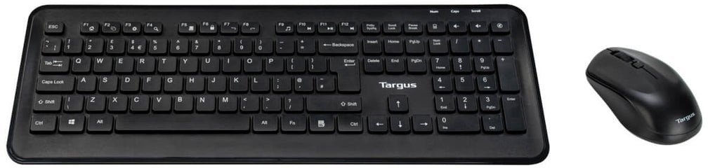 Targus - Tastatur-und-Maus-Set - Kombination - full size - kabellos - 2.4 GHz - QWERTY - Nordisch - Schwarz