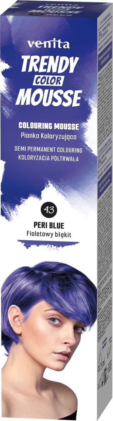 Venita VENITA Trendy Color Mousse Pianka koloryzująca do włosów - 43 Peri Blue (Fioletowy Błękit) 75ml