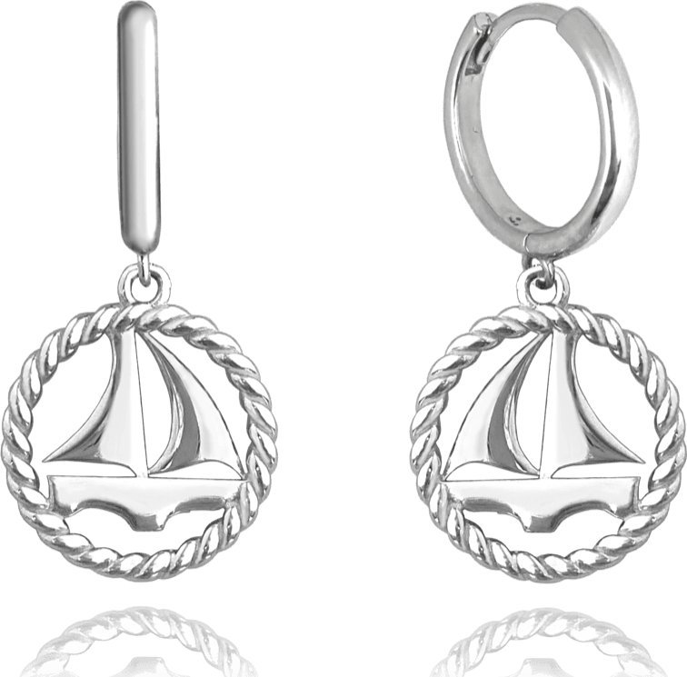 Upominkarnia Kolczyki srebrne ŁODZIE