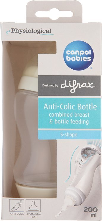 Butelka antykolkowa S-Shape szeroka PP 200 ml 24/201