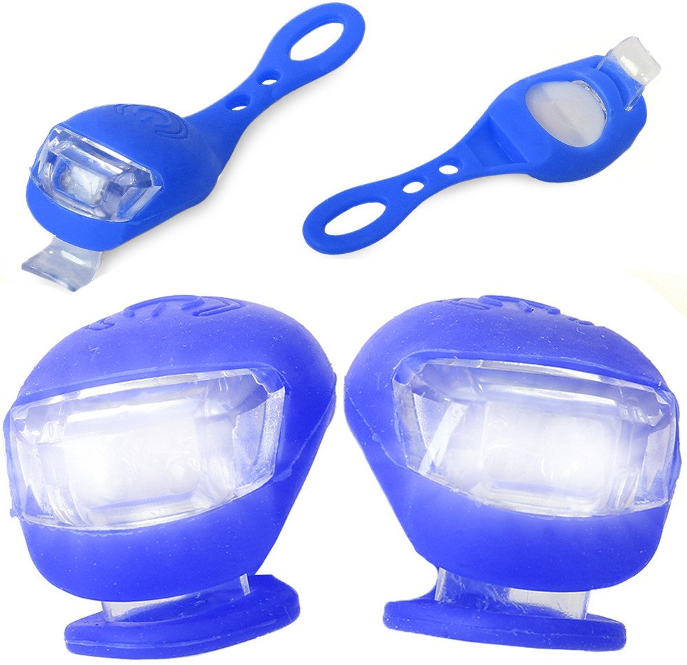 Oświetlenie rowerowe lampki 2 led przód rower 2szt silikonowe wodoodporne