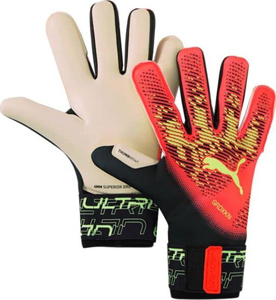Rękawice bramkarskie Puma Ultra Grip 1 Hybrid pomarańczowo-czarne 41827 02 9