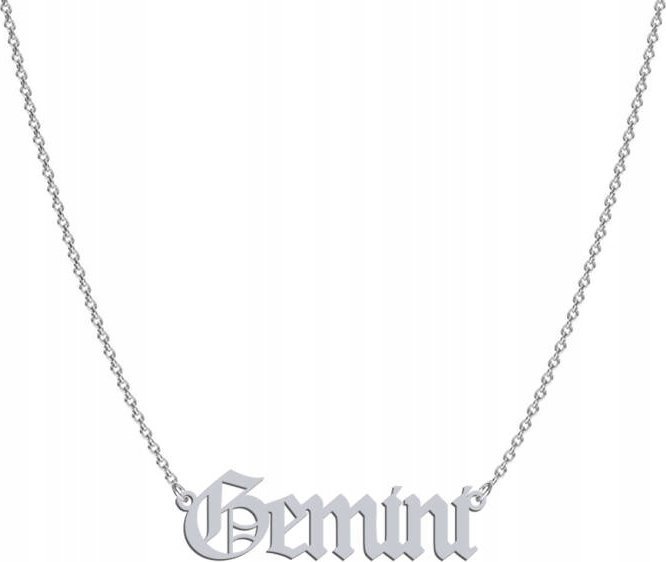 Radziszewska Jewellery Srebrny Naszyjnik BLIŹNIĘTA GEMINI TABLICZ