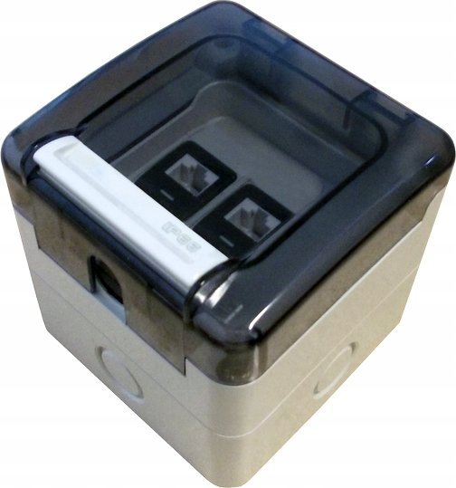 ML Gniazdo hermetyczne, szczelne 2 x RJ45 IP66 natynkowe (niewyposażone) ALANTEC