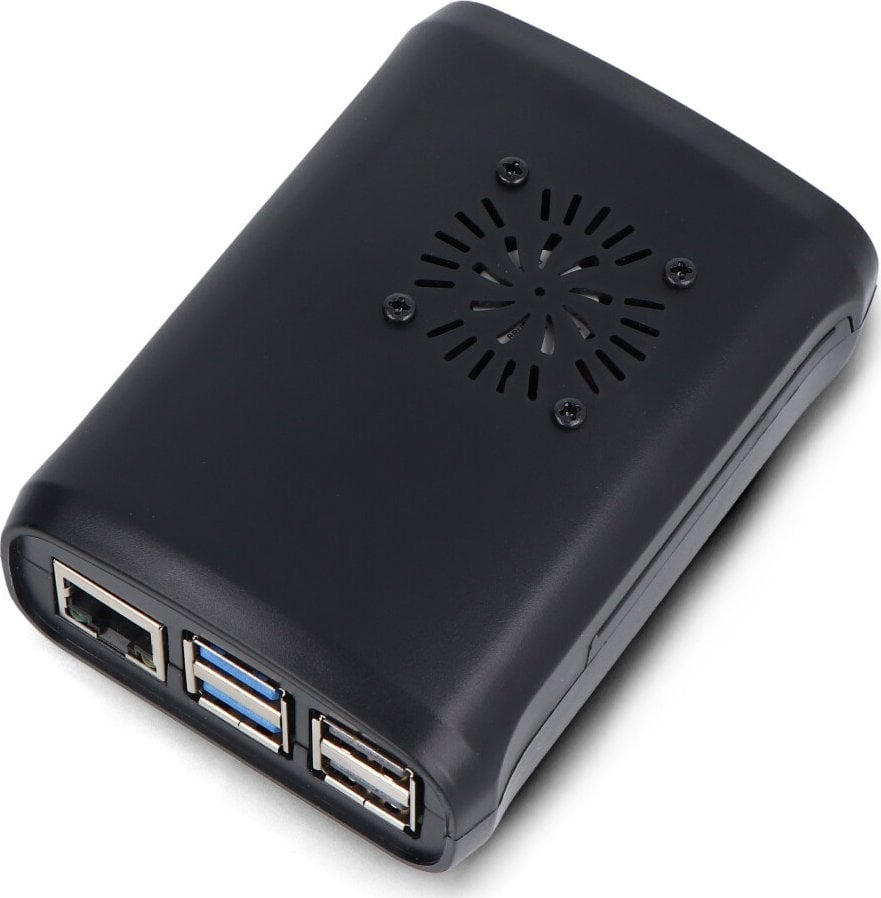 OEM Obudowa do Raspberry Pi 5 z wentylatorem i radiatorami - ABS - czarna}