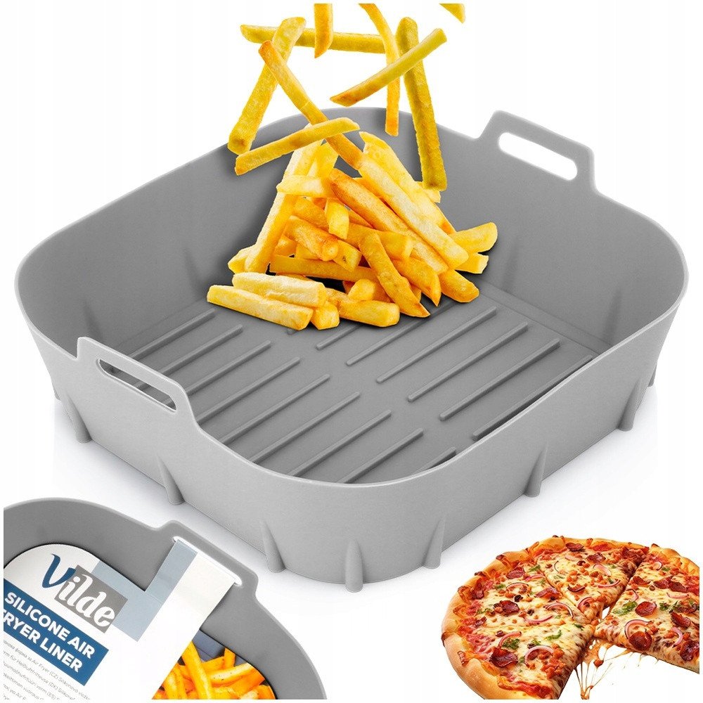 Wkład do Frytkownicy Air Fryer VILDE Silikon Szary Kwadrat 22 x 22 cm