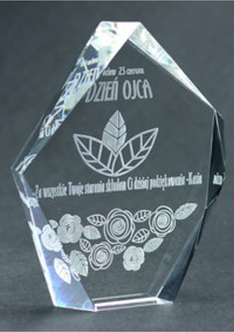 Victoria Sport Trofeum szklane grawerowane z etui