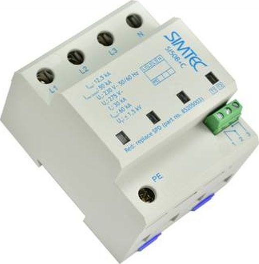Simet Ogranicznik przepieć na bazie iskiernika 4P 50kA 230V SIMTEC SI50 B+C Typ 1+2 szary 85205003