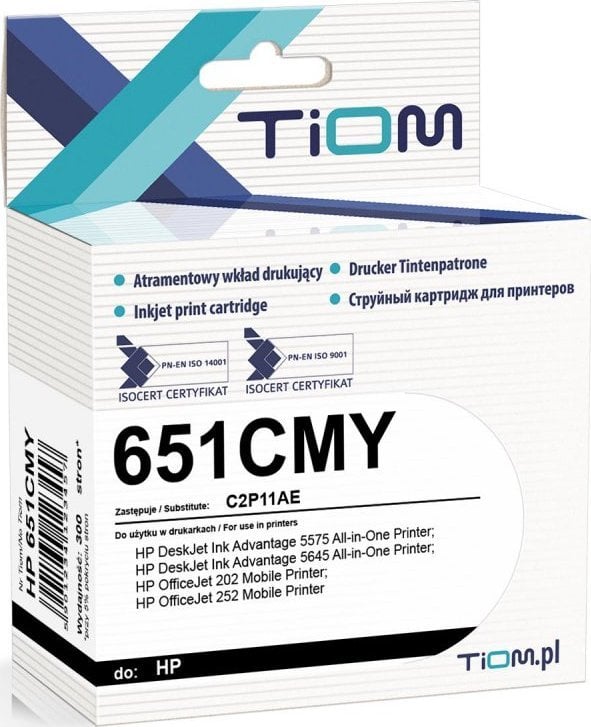 Tusz Tiom Tusz Tiom do HP 651CMY | C2P11AE | 20ml | color