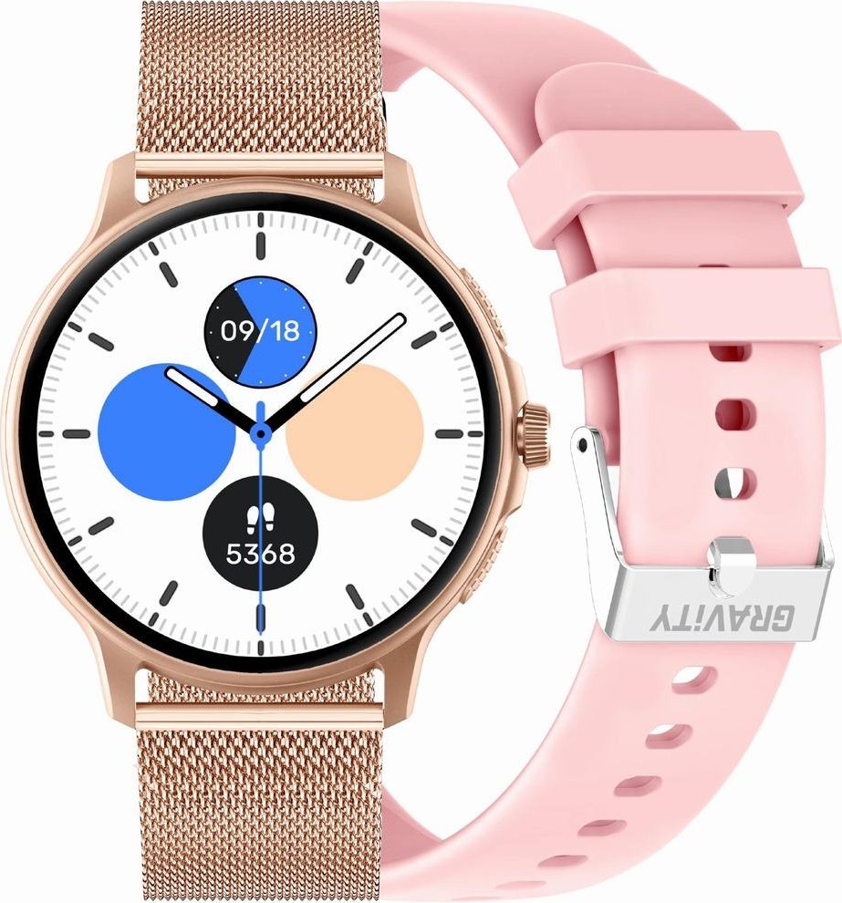 Smartwatch Gravity GT12-3 Różowe złoto (GT12-3)