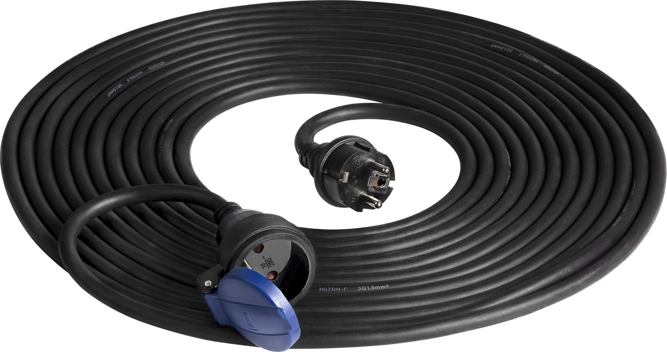 Orno Przedłużacz warsztatowy bryzgoszczelny IP44, 1x2P+Z 10m,kabel gumowy olejoodporny H07RN-F 3x1,5mm?, 230VAC/16A