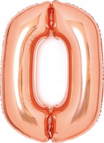 AMSCAN Balon foliowy cyfra 0 różowe złoto 47x66cm