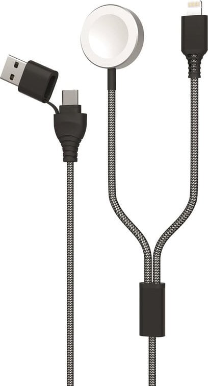 Kabel USB 2GO USB-A + USB-C - MagSafe 1 1.8 m Szary (797385)