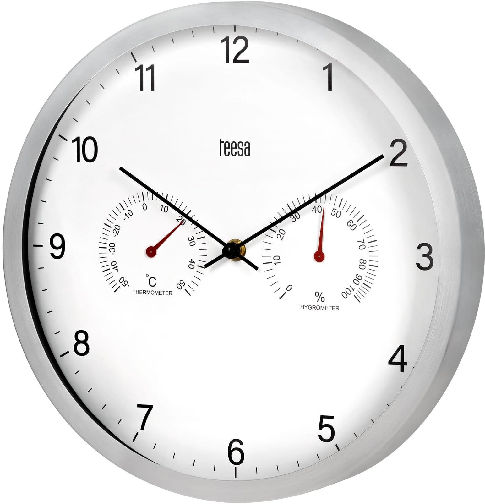 Zegar ścienny 30 cm z termometrem i hydrometrem