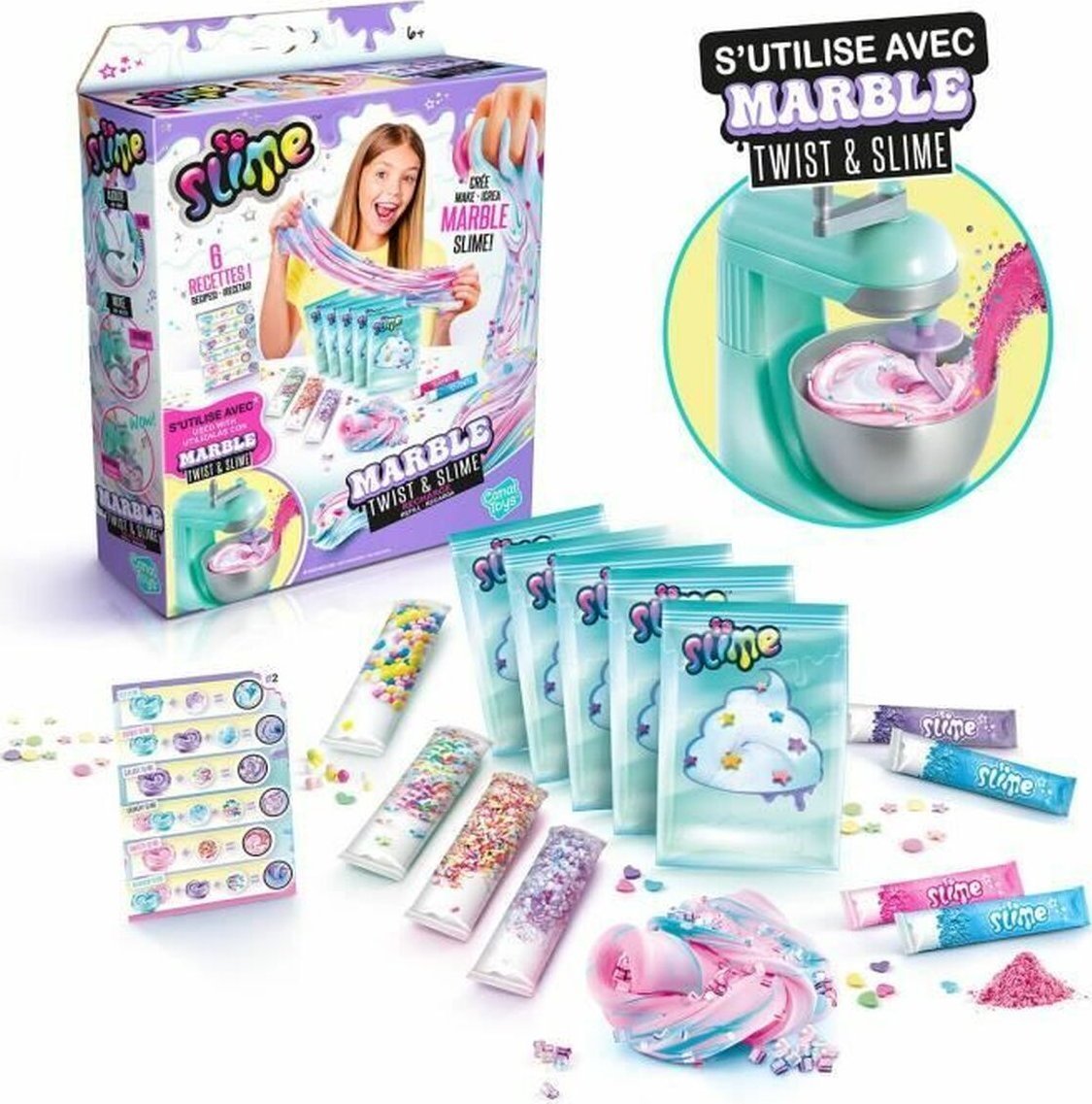 BigBuy Fun So Slime - Marble Twist and Slime refill (2390) /Arts and Crafts