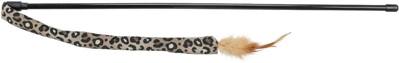 Wędka dla kota, plastik/plusz, 50 cm, z kocimiętką