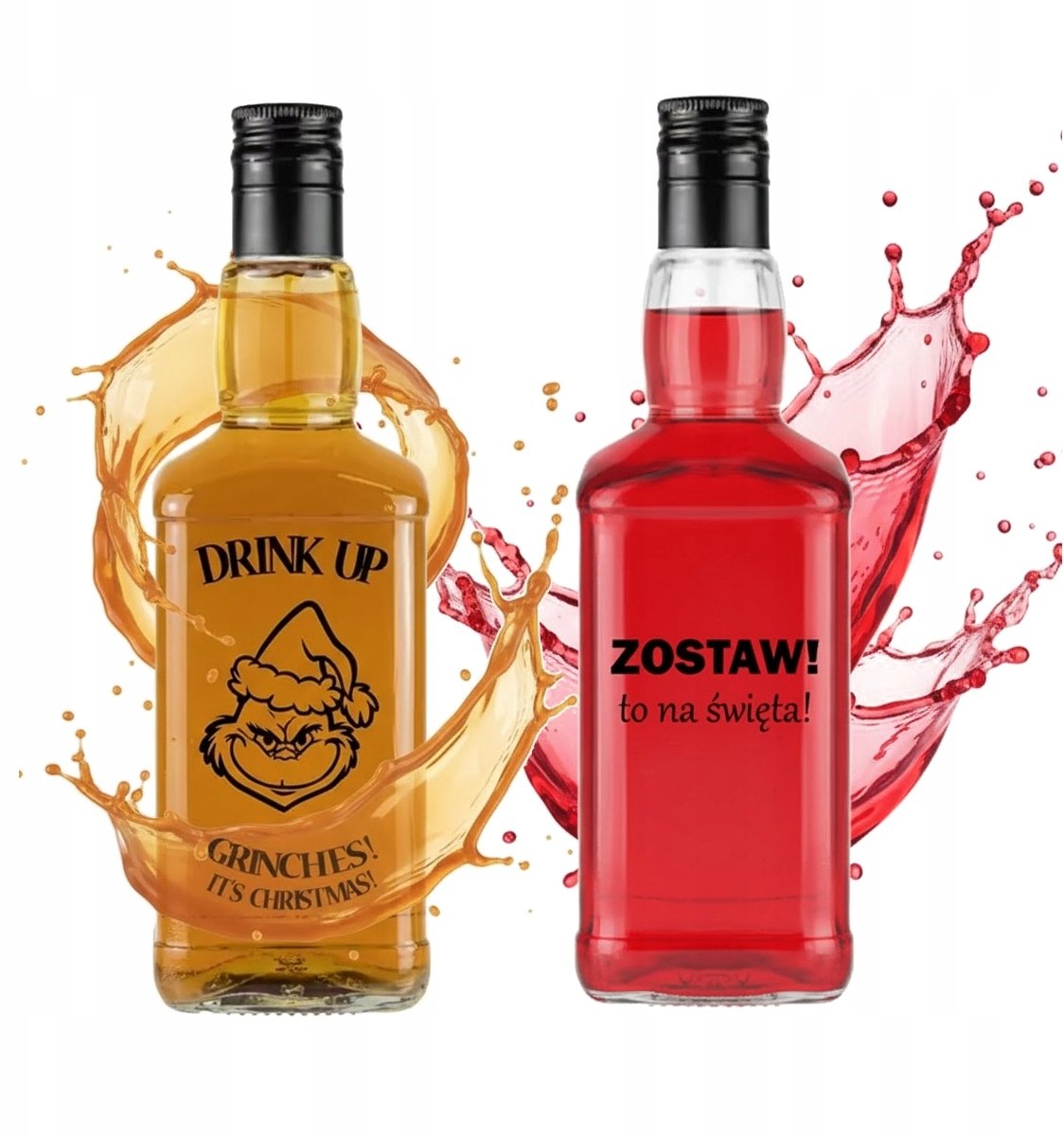 Butelka DANIELS 500ml z Nadrukiem Świątecznym na Prezent Whisky Nalewki