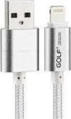 Kabel USB Golf USB-A - Lightning 1 m Srebrny (IPCABMETIARG)