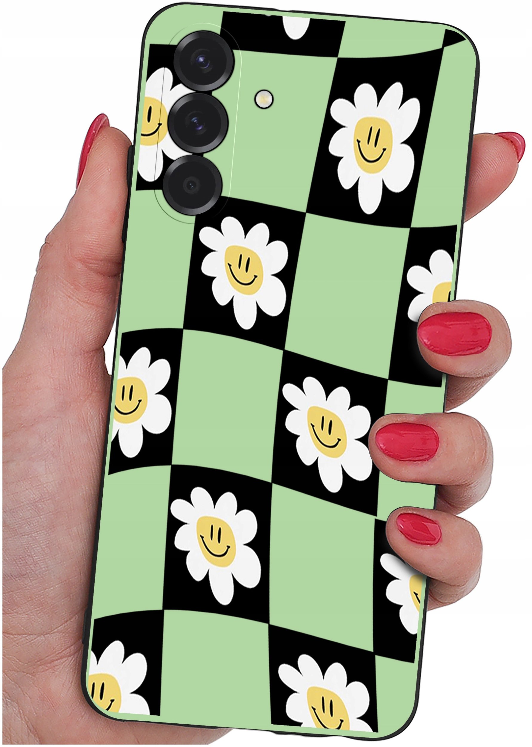 krainaGSM ETUI do Samsung A56 5G | wzory | SILIKONOWE MATT CASE + SZKŁO 9H