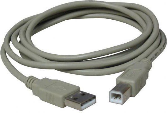 Kabel USB Logo USB-A - USB-B 1.8 m Szary (17057)