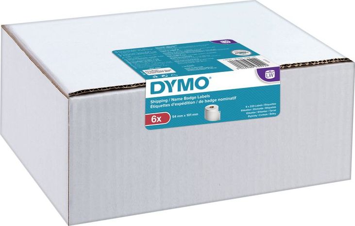 Dymo Etykiety na identyfikator transportowy imienny 101x54mm białe 2093092 6 rolek