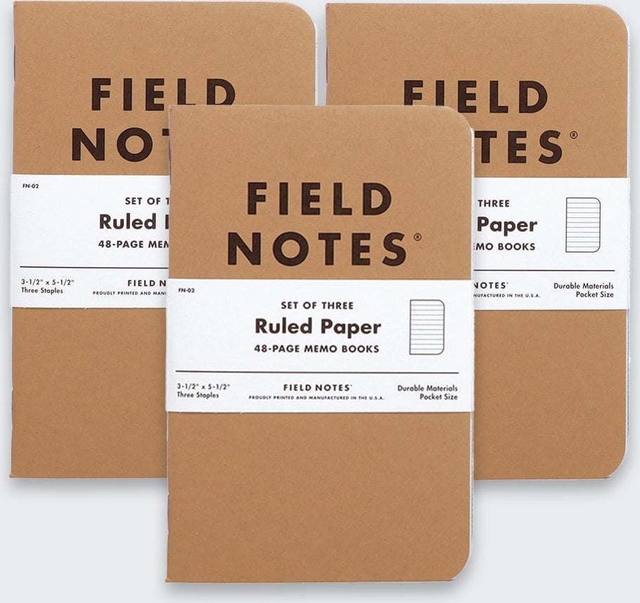 Make Notes Notes Field Notes Original Kraft Linie 3 Pack