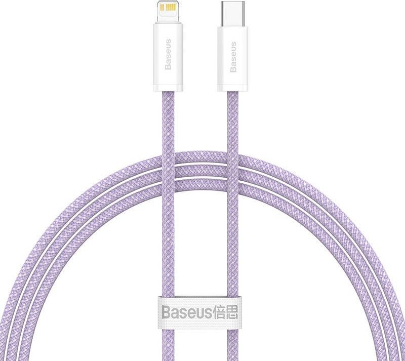 Kabel USB Baseus USB-C - Lightning 1 m Fioletowy (BSU3065PRP)